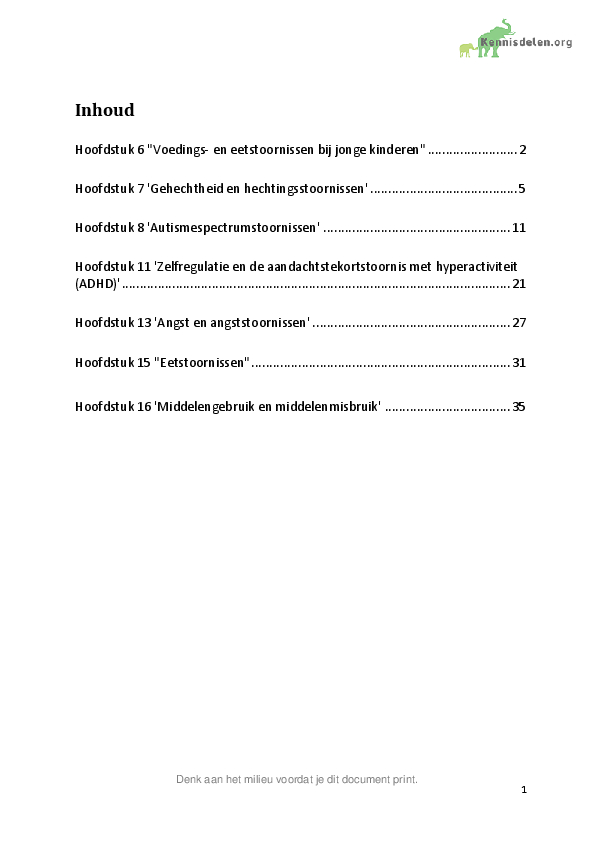 Ontwikkelingspsychopathologie bij kinderen en jeugdigen