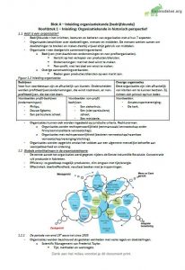 Samenvatting van het boek Inleiding Organisatiekunde