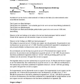 INLEIDING BESTUURSRECHT Compleet alle colleges casus