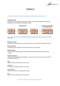 Summary Marketing an introduction 11th edition easy summary chapter 2