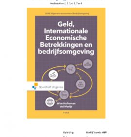 Samenvatting Algemene Economie geld internationale economische betrekkingen en bedrijfsomgeving