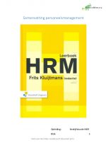 Samenvatting personeelsmanagement (leerboek HRM) Fontys Bedrijfskunde MER blok 5