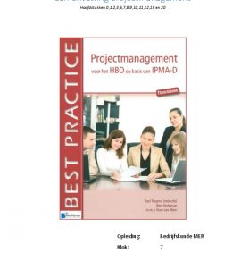 Samenvatting Projectmanagement voor HBO IPMA-D