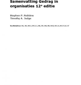 Gedrag in organisaties 12e editie