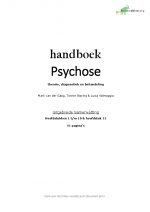 Handboek Psychose