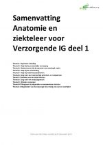 Samenvatting Anatomie en ziekteleer voor verzorgende IG deel 1