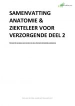 Samenvatting Anatomie en ziekteleer voor verzorgende IG deel 2