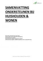 Samenvatting Ondersteunen bij huishouden en wonen