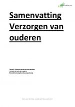 Samenvatting Verzorgen van ouderen