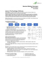 PPLE Decision Making II Exam Summary