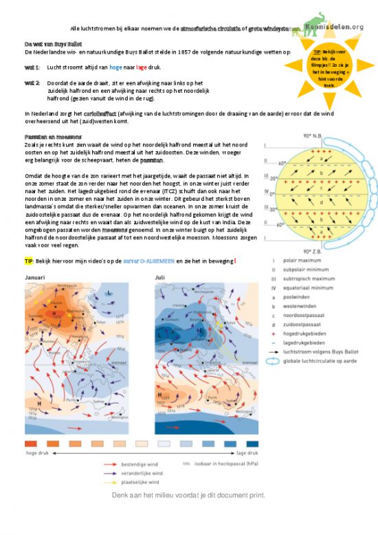 Aardrijkskunde Havo 4 BuiteNLand Hoofdstuk 2 : Klimaat En Landschap ...