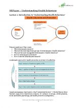 HEP4210 Understanding Health Behaviour