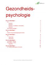 Complete samenvatting voor tentamen Gezondheidspsychologie, collegejaar 2019-2020, Toegepaste Psychologie, gebaseerd op hoor-/werkcolleges, reader, boek ‘Gezondheidspsychologie’