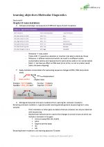 Leerdoelen Moleculaire diagnostiek studietaak 6 en 7