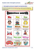 Question words: interrogative pronouns